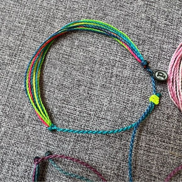 Pura Vida Bundle of 6 Wax Coated String Bracelets Adjustable Sizing Costa Rica - Picture 4 of 12